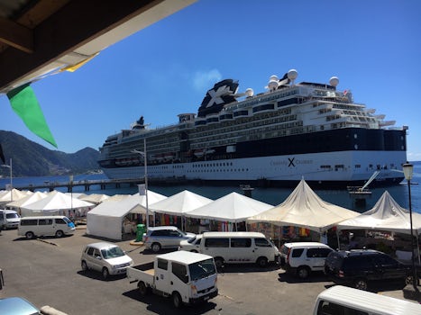 Celebrity Summit docked in Dominica.