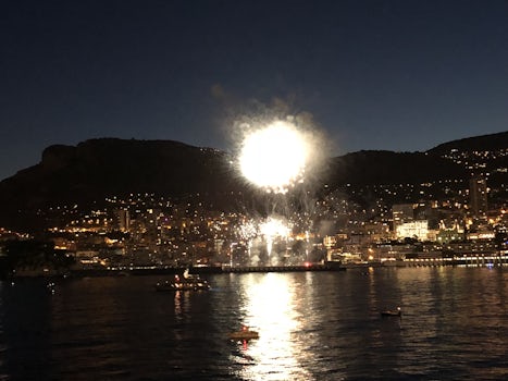 Fireworks over Monte Carlo, our last night.