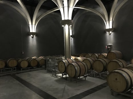 Wine casks at Chateauneuf du Pape