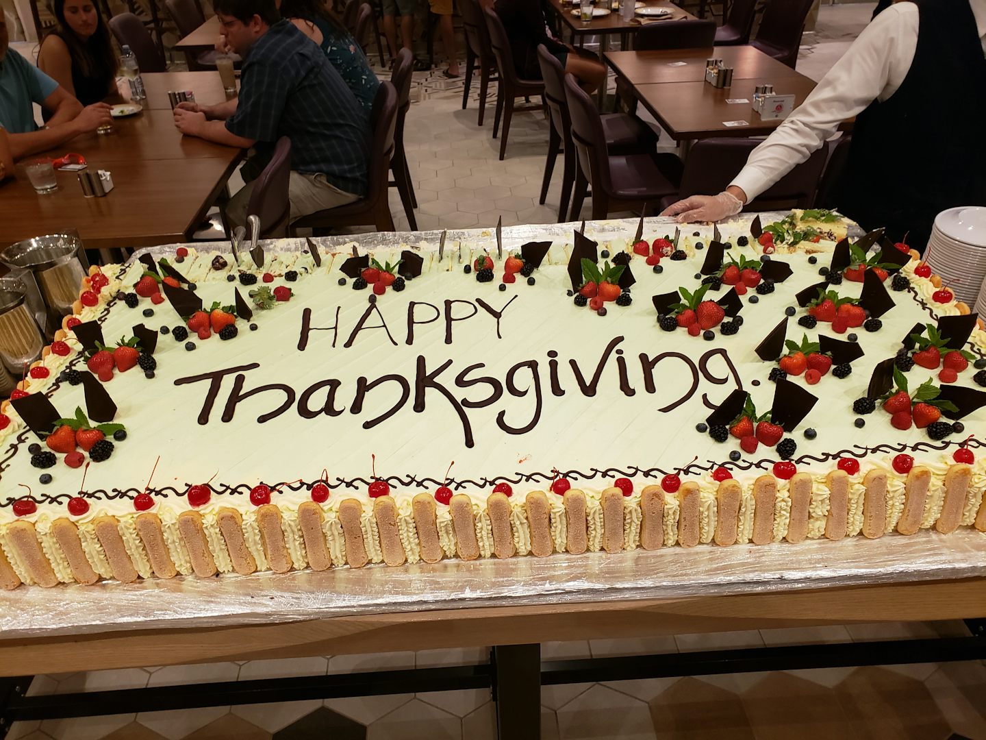 Thanksgiving day cake at Windjammers