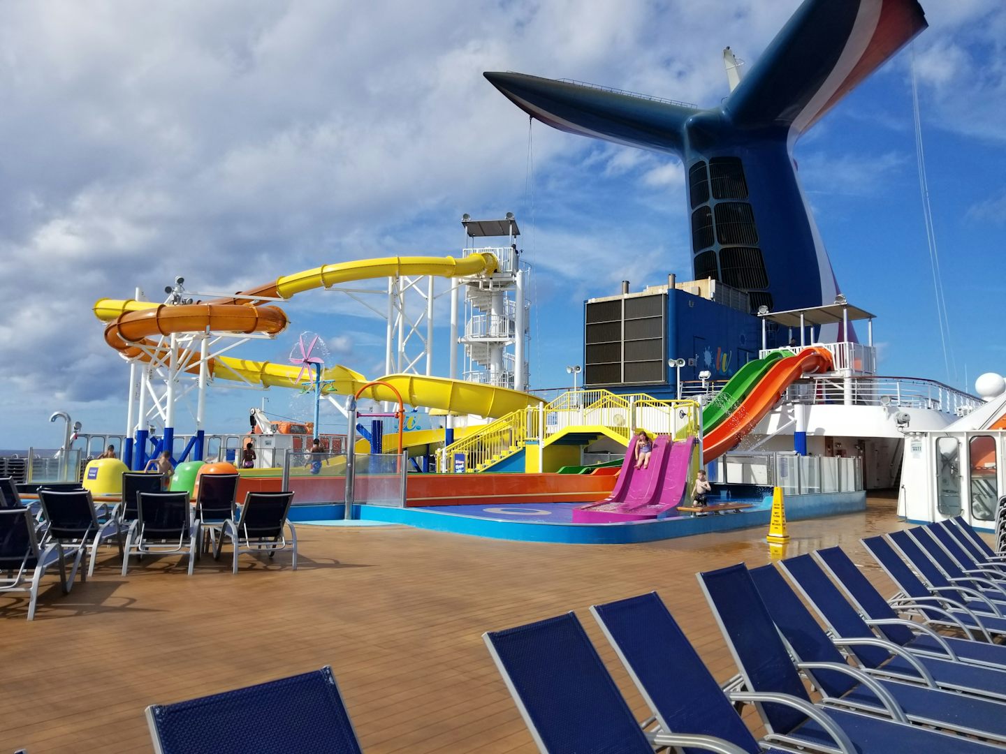 Water park on ship. Kids had a great time
