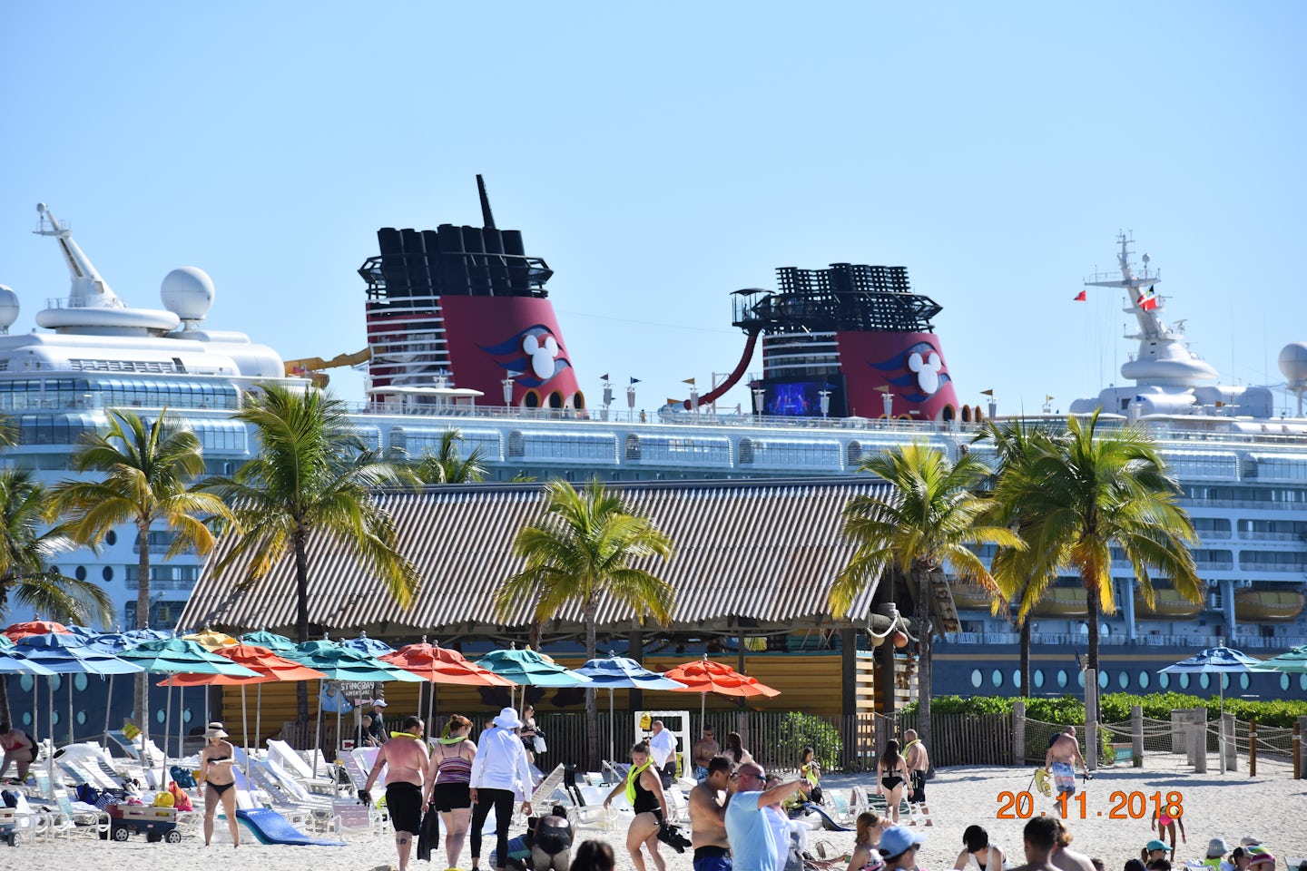 Disney Magic docked at Castaway Cay