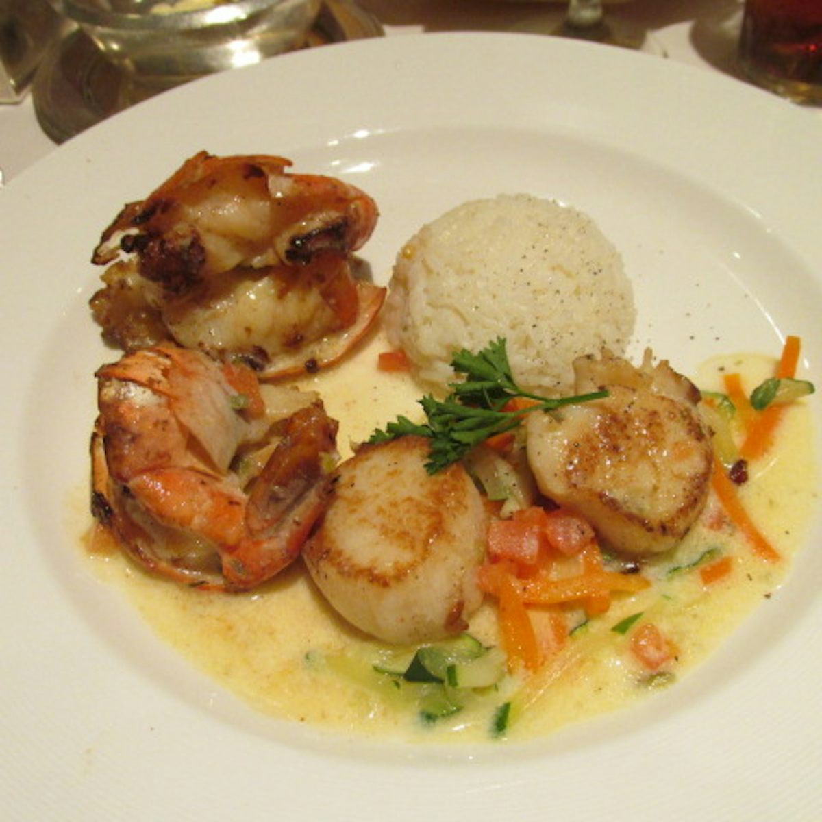 Shrimp and scallops in Sabatini's