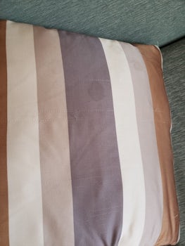The couch pillow inside our stateroom was full of stains.