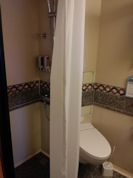 Shower/toilet area.