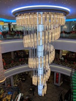 Chandelier in the atrium of the ship