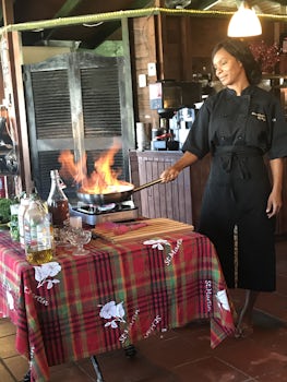 Cooking demonstration on St Martin