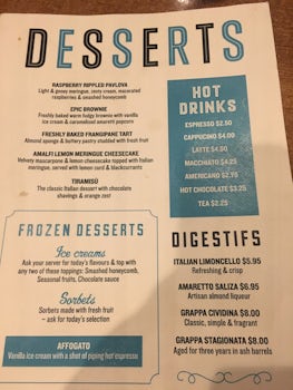 Jamie's Italian - Dessert menu