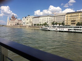 Looking at Pest from the Buda side of the Danube.