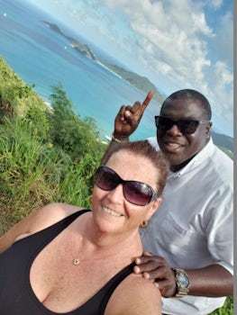 Myself and our fabulous tour guide in Tortola, Kelly