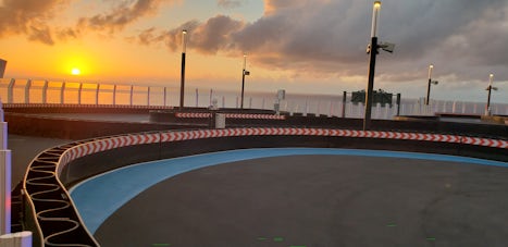 Sunset from the go kart racetrack