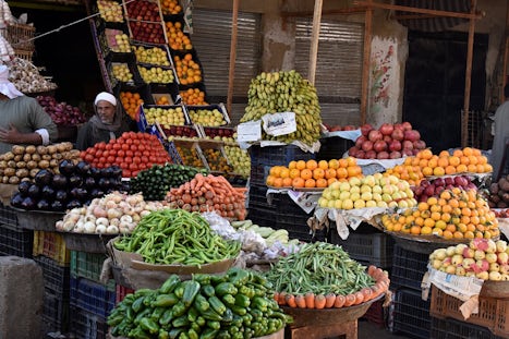 Stall in vegetable market