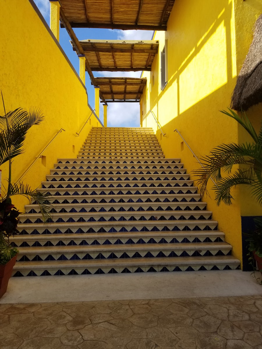 Stairwell in Cozumel port terminal