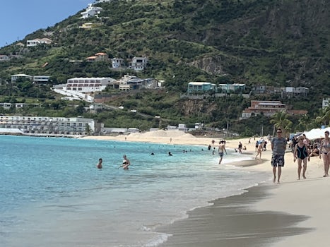 Beach walk in St. Maarten - so good to see it restored.
