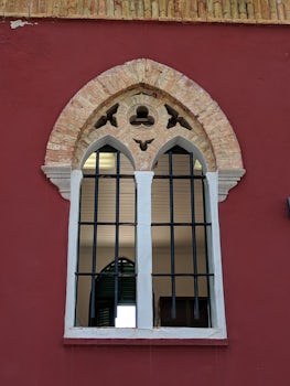 Detail of a window from Fort Christian museum on St. Thomas.