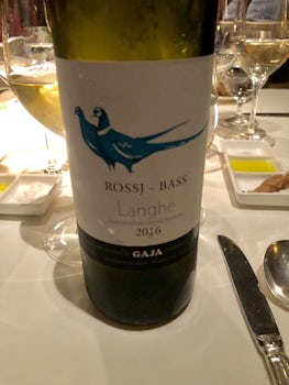 Delicious wine at dinner