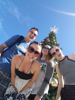 In front of the Christmas Tree in Grand Turk