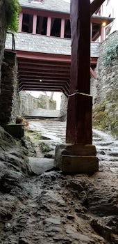 The uneven steps as you enter Marksburg Castle