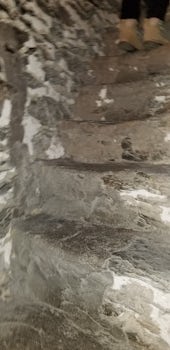 Steep steps in Marksburg Castle.  I know it's hard to see, but if you s