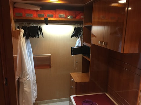 half of the closet and dressing room for Suite 10506