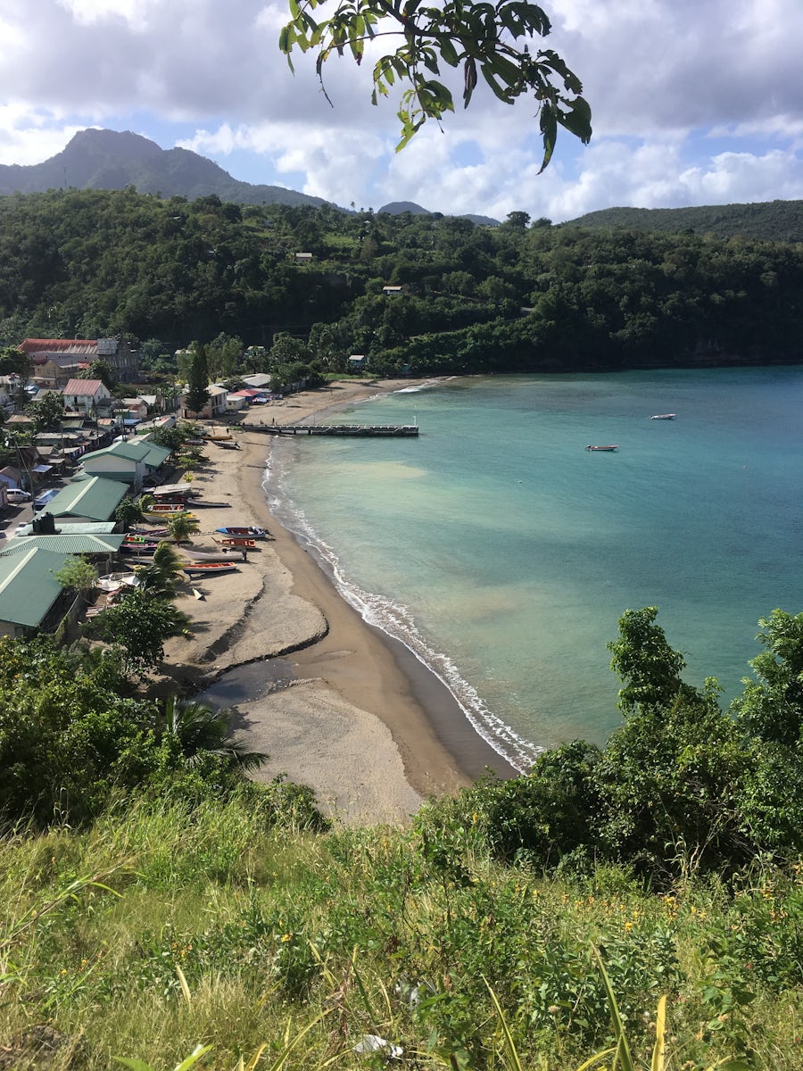 The fishing village in St. Lucia