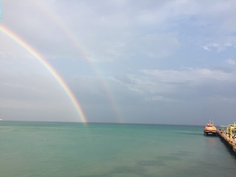 Double rainbow in Cozumel
