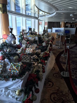 Christmas display on the ship