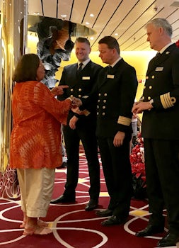 Josette my new CC friend meeting the ships officers