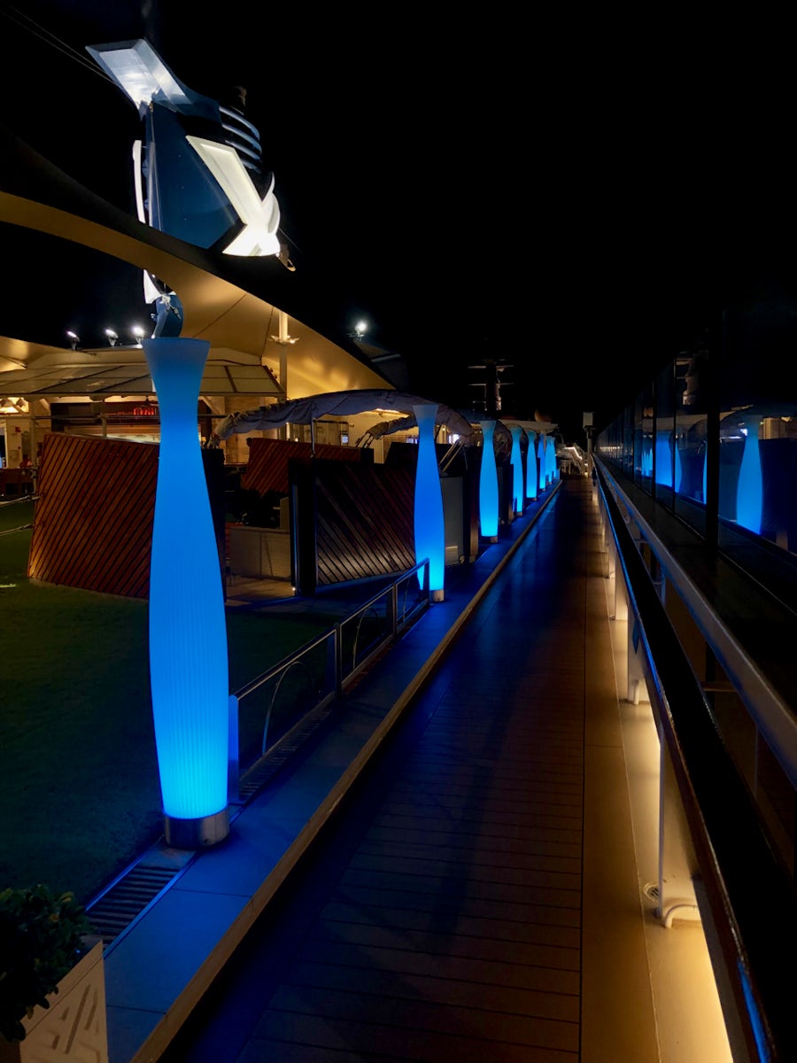 Upper deck at night
