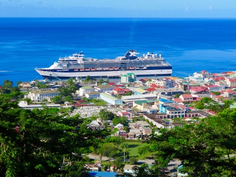 Celebrity Summit, docked at Roseau, Dominica