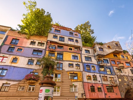 Hundertwasser House in Vienna, Austria.