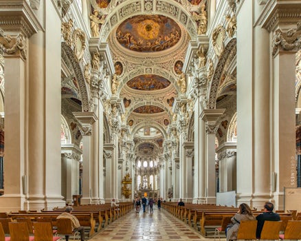 Inside the Passau Cathedral—Passau, Germany.