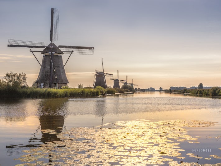 The windmills of Kinderdijk in the Netherlands—one of many UNESCO World H