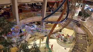 Decorations on the staircase at the royal promenade