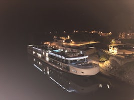 Docked at night