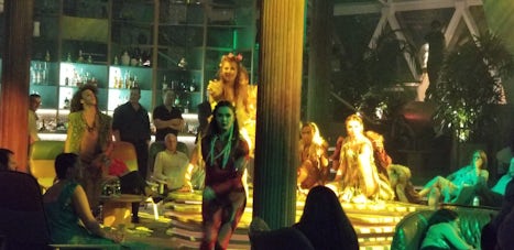 Eden performers at night