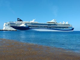 A photo of Marella Discovery 2 taken from ashore in Cozumel, Mexico