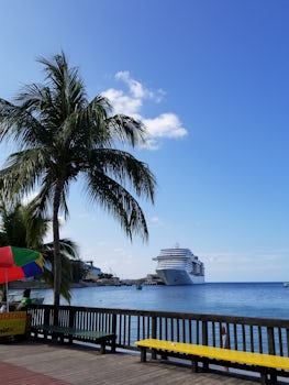 View of ship in Jamaica port