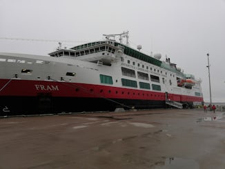 MS Fram in port.
