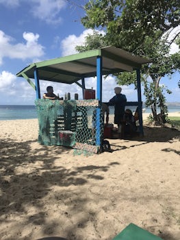 private beach in Nevis
