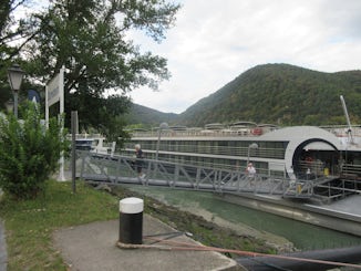 Avalon Artistry II moored at Durnstein, Austria