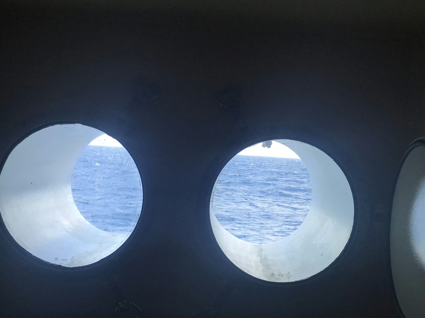 This is the view out the portholes.
