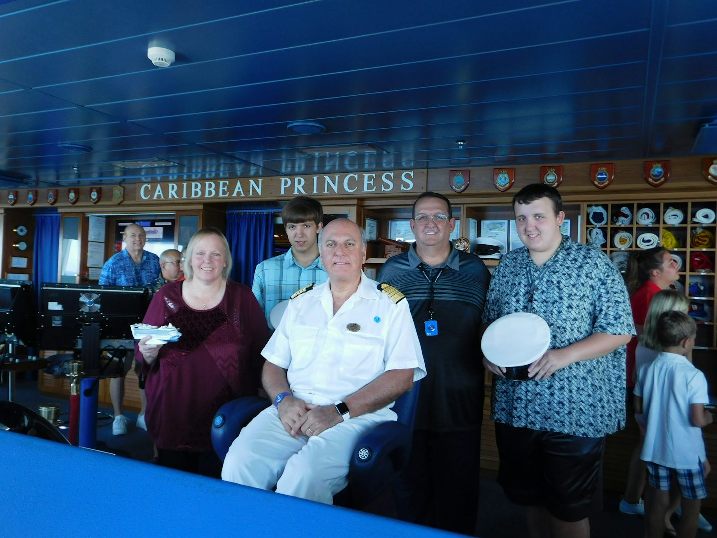 My Family and I were invited to the bridge of the ship and the Security off