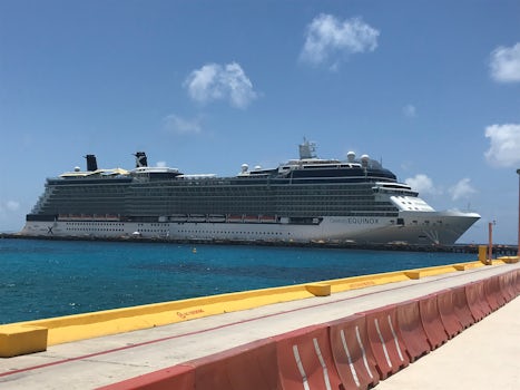 View of the ship in Costa Maya.