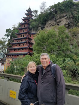 Climbing the 12 stories of Shibaozhai Temple