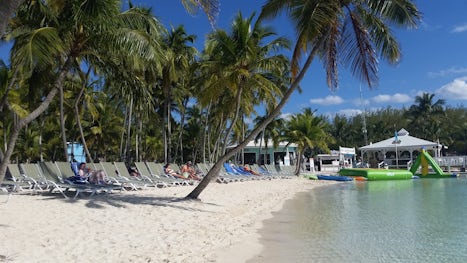 Beautiful Blue Lagoon Island, an excursion from Nassau