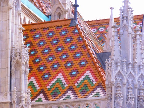Amazing tile work on churches.