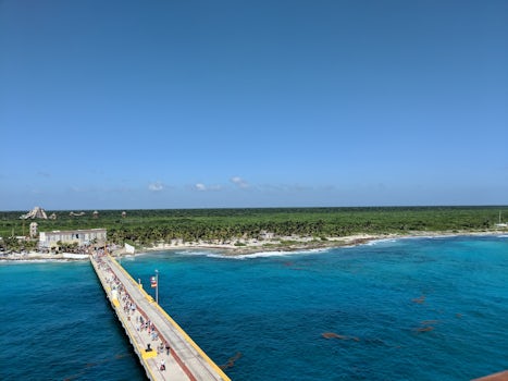 View from the ship of Costa Maya port.