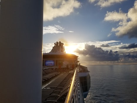Sunrise over the ship