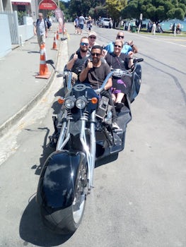 Trike tour with V8 Trikes (Christchurch) in Akaroa.